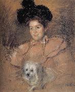 Mary Cassatt The girl holding the dog china oil painting artist
